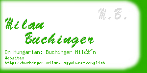 milan buchinger business card